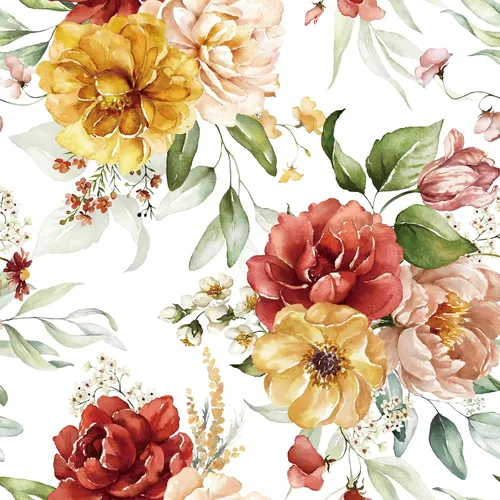 VaryPaper Papel tapiz floral vintage para despegar y pegar, 17.7 x 78.7 pulgadas, papel tapiz de peonía de acuarela, papel de contacto floral, papel