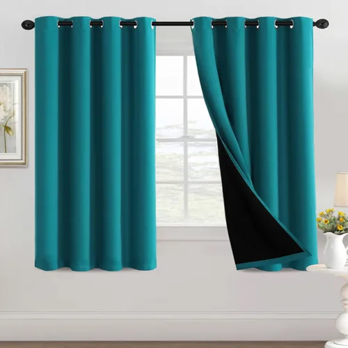 Miniatura 12 de H.VERSAILTEX Cortinas 100% de opacidad para dormitorio, con aislamiento térmico, cortinas opacas completas para sala de estar, cortinas de ventana