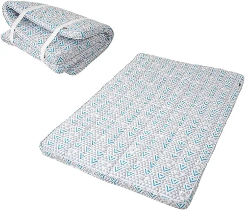 Miniatura 14 de EMOOR Colchón de futón japonés de triple pliegue Machi con protector de colchón S-Twin gris, fuelle plegable, almacenable, lavable, para dormir