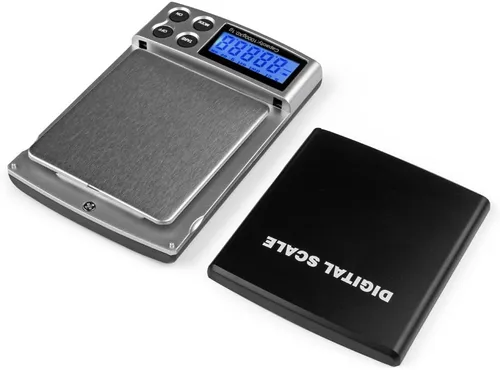 Miniatura 4 de Flexzion Báscula digital de bolsillo para gramos de joyería, moneda de oro y plata, escala de gemas de 35.27 oz x 0.00 oz de alta precisión