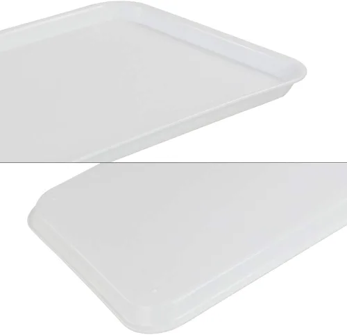 Miniatura 3 de Kekow Paquete de 4 bandejas de plástico blanco para servir comida rápida