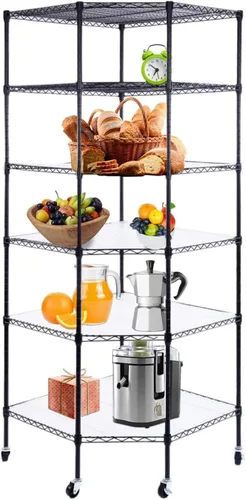 Miniatura 13 de BELANITAS Estantería de metal de 5 niveles, estantes de alambre de capas ajustables, estantería de alambre resistente para uso en el hogar, cocina