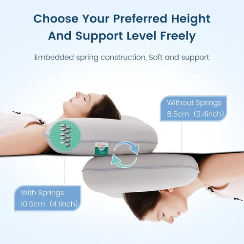 Miniatura 5 de Elegear Almohada Cervical para el Cuello, Almohada de Sueño Profundo Sin Presión para Dormir, Almohada Cervical Refrescante para Alivio del Dolor