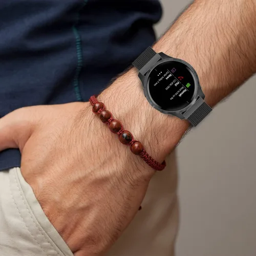 Miniatura 5 de Bandas de metal para Garmin Vivoactive 4/Venu 2 3 4 1.772 in/Forerunner 570 (1.850 in)/255/265/965 955, correa de metal de 0.866 pulgadas para Negro