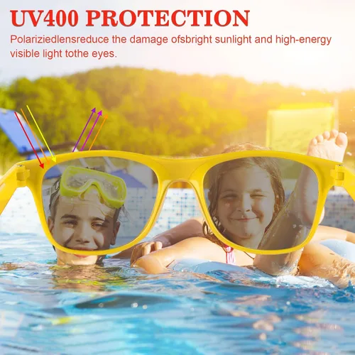 Miniatura 11 de TUPARKA Paquete de 20 lentes de sol para niños a granel para fiestas de verano en la piscina, fiestas de cumpleaños, bolsas de golosinas, color verde