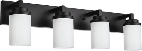 Miniatura 14 de TODOLUZ Lámpara de baño de 3 luces con pantallas de vidrio blanco ópalo, iluminación moderna de baño sobre espejo de níquel cepillado para cocina