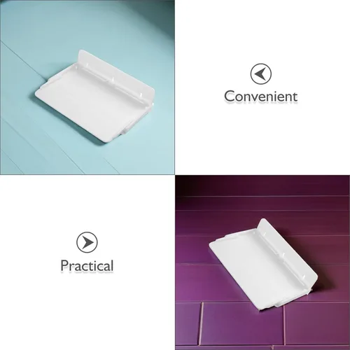 Miniatura 4 de UPKOCH Estante flotante plegable para pared, no se pega en la bandeja organizadora de la mesita de noche, estantes pequeños plegables
