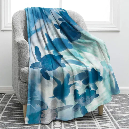 Miniatura 14 de Jekeno Manta de Tortuga Marina para Adultos y Niños, Regalo de Manta de Tortuga Marina para Mujeres y Hombres, Decoración de Playa para Dormitorio