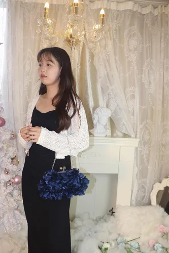 Miniatura 4 de Bolso de noche para mujer, diseño floral, para boda, baile de graduación, beso