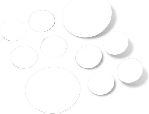 Miniatura 25 de Juego de 30 calcomanías de vinilo para pared, varios lunares, adhesivo extraíble, seguro en paredes lisas o texturizadas, círculos redondos, baño