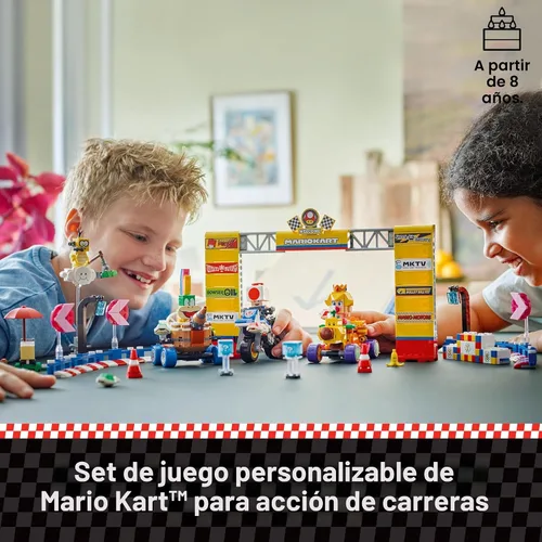 Miniatura 2 de LEGO Super Mario: Mario Kart Baby Peach & Grand Prix Set Home Circuit - Juego de construcción de juguetes de Nintendo para niños, niñas y niños, a