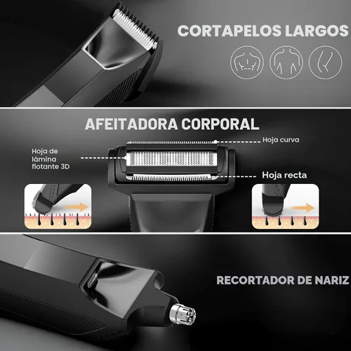 Miniatura 2 de Recortador de Cuerpo y Testículos Manscape para Hombres, Afeitadora de Cabeza Calva y Cuerpo, Recortador de Vello Púbico de Ingle y Nariz 3 en 1