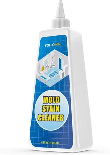 Gel limpiador de manchas de moho y hongos FOLLOWIN 16oz para sello frontal de lavadora, limpiador de manchas de moho para el hogar para ducha,