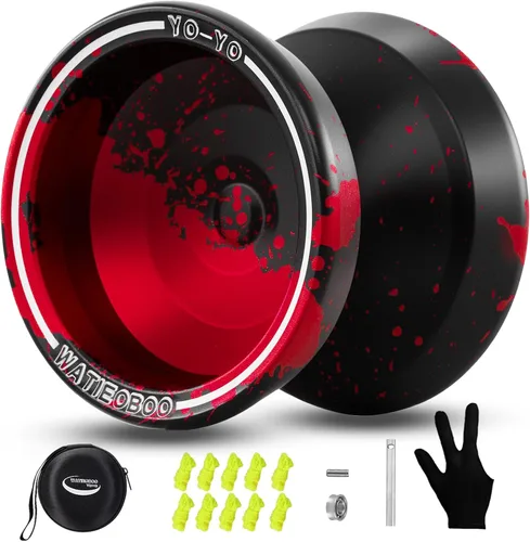 Miniatura 11 de Yoyo Yoyos Responsivos para Principiantes, Yo Yo Profesional No Responsivo para Adultos Pro Yoyo de Metal para Trucos con Kit de Rodamientos, 10