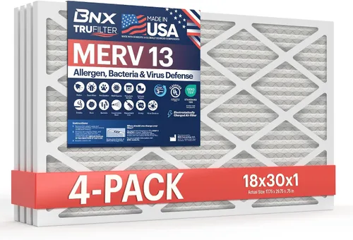 Miniatura 56 de BNX TruFilter - Filtro de aire 10 x 10 x 1 MERV 13, electrostático plisado, para aire acondicionado, HVAC y hornos, para alergias, polen, moho