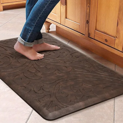 Miniatura 23 de KMAT Tapete de cocina acolchado antifatiga, impermeable, antideslizante, tapete ergonómico cómodo para el hogar, oficina, fregadero, lavandería