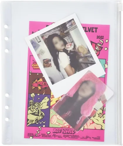 Fundas de bolsillo transparentes A5 (10 páginas), páginas de repuesto para álbum de fotos para carpeta de 6 anillas (ancho de) bolsa con cremallera,