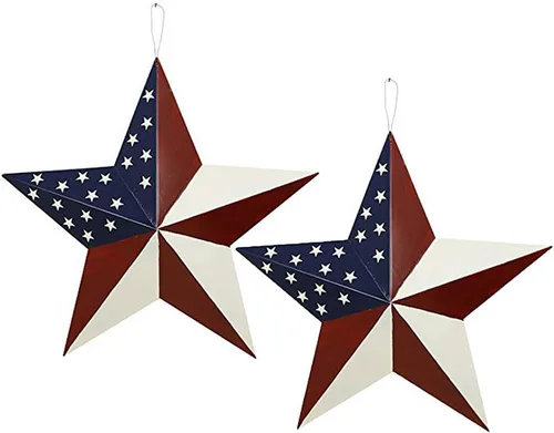 Miniatura 16 de 3 adornos patrióticos de metal para colgar en la pared, decoración de pared para interiores y exteriores, decoración del 4 de julio
