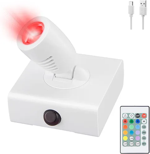 Foco LED, luces de imagen inalámbricas, 12 colores cambiantes, iluminación de arte de acento, luz de imagen para pinturas, luces de armario