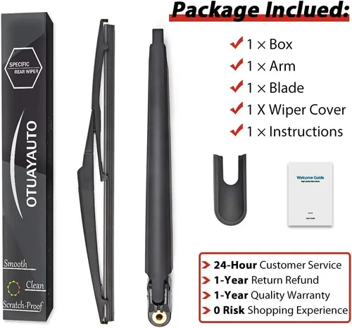Miniatura 6 de Reemplazo de la cuchilla del brazo del limpiaparabrisas trasero para Jeep Grand Cherokee 2014 2015 2016 2017 2018 2019 2020 2021 2022 OE: 68197131AA