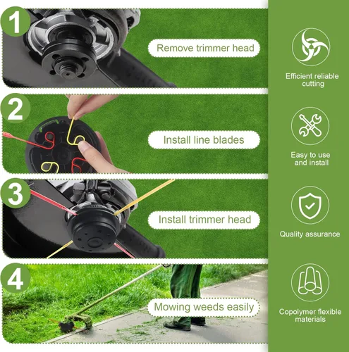 Miniatura 3 de Cuchilla para eliminar malas hierbas, cuchillas flexibles de repuesto de primera calidad, primera opción para mayor durabilidad, cuchillas