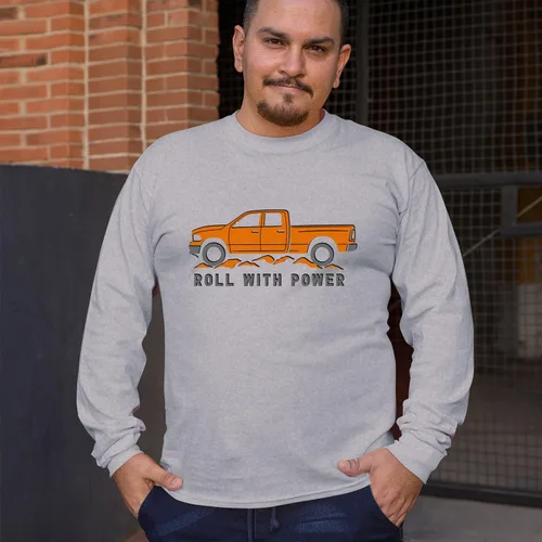 Miniatura 213 de Tee Hunt Camisetas gráficas y camisetas sin mangas para hombre Roll with Power Pickup Truck