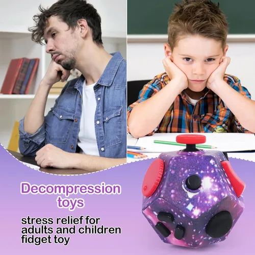 Miniatura 5 de UOOEFUN Juguetes sensoriales cúbicos para personas inquietas, juguetes para ansiedad, TDAH, autismo, alivio del estrés para niños y adultos, mejora
