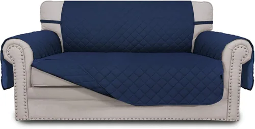 Miniatura 119 de Easy-Going - Funda para sofá, futón y sillón sin reposabrazos, reversible, resistente al agua, para mascotas y niños (azul oscuro/azul claro)