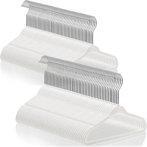 Miniatura 15 de Casafield 50 perchas de terciopelo para bebé, tamaño de 11 pulgadas, para ropa de bebés y niños pequeños, color marfil