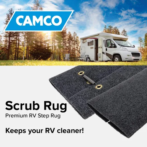 Miniatura 5 de Camco Alfombra Envolvente para Escalones de RV - para Escalones Manuales y Eléctricos de RV - Instalación Fácil, No Requiere Herramientas - Se