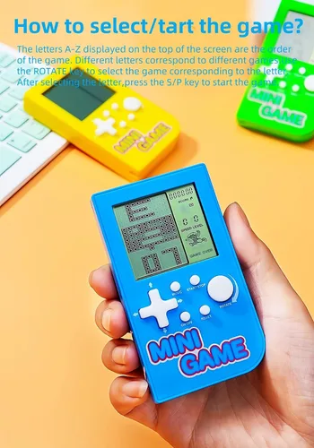 Miniatura 5 de JXD Mini consola de juegos de bloques de rompecabezas incorporada, 26 juegos retro de ladrillo, viajes, interior/exterior, ocio, consola