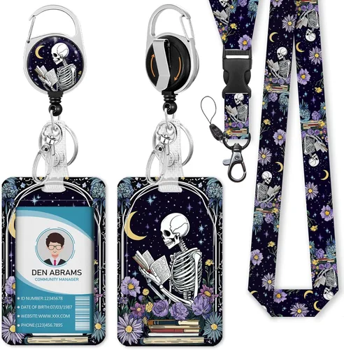 Miniatura 19 de Piefly Cordones para Insignias de Identificación, Portainsignias Positivo con Clip de Carrete Retráctil, Cordón con Tarjeta de Cita Inspiracional