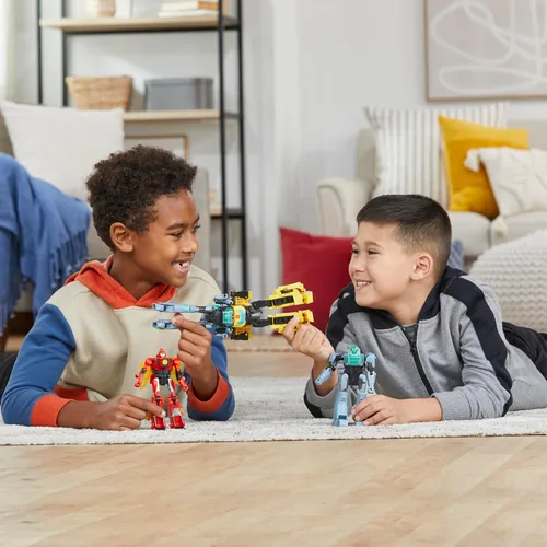 Miniatura 7 de Transformers EarthSpark Cyber-Combiner Bumblebee and Malto Robot Figuras de acción, juguetes interactivos para niños y niñas a partir de 6 años