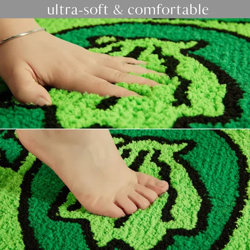 Miniatura 4 de RoomTalks Linda alfombra de dinero de 3 x 5 pulgadas, divertida, pequeña, para dormitorio de niñas, niños, baño, cocina, dormitorio, antideslizante