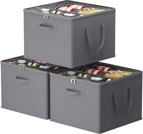 Miniatura 18 de Lifewit Organizador de almacenamiento de zapatos para armario para 12-16 pares, contenedor de almacenamiento grande de tela con cubierta
