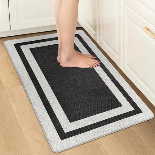 Tapetes antifatiga para suelo de cocina, tapetes acolchados antifatiga de cocina de 17.3 x 27.5 pulgadas, impermeables, antideslizantes, de pie y
