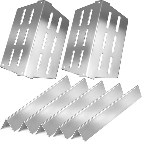 GasSaf Barras aromatizantes de parrilla 17.5, deflector de calor para Weber Genesis Parts 310, barra de sabor para Weber Genesis 300 310 320 330