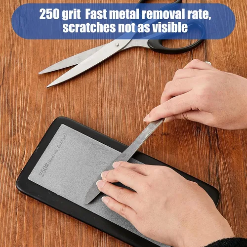 Miniatura 4 de Afilador de cuchillos de diamante de 3 piezas de piedra de afilar de diamante para afilar la cocina con bordes opacos, romos o cansados