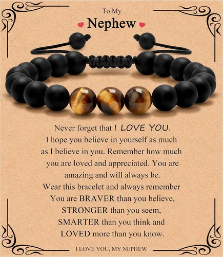 Miniatura 21 de Pulsera de regalos para hombres para papá hijo mi hombre novio marido hermano nieto abuelo papá bonus sobrino tío cumpleaños día del padre