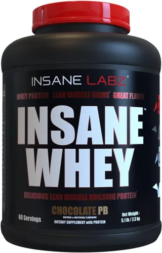 Miniatura 10 de Insane Labz Insane Whey, 100% Proteína de Suero para Construcción Muscular, Perfil de BCAA Amino, Ganador de Masa, Reemplazo de Comida