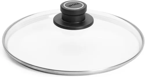 Miniatura 10 de Woll Vidrio templado con borde de acero inoxidable y perilla ventilada tapa redonda, 11 3/4 pulgadas, transparente
