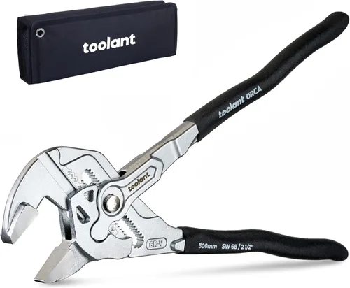 Miniatura 9 de toolant Llave de alicates cromados de 5 pulgadas, llave ajustable CR-V con revestimiento antioxidante, mandíbulas paralelas lisas, agarre