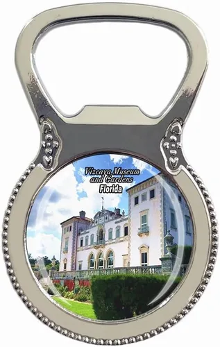 Miami Florida USA Abridor de botellas con imán para nevera, recuerdo turístico, colección de regalo, etiqueta engomada magnética para refrigerador