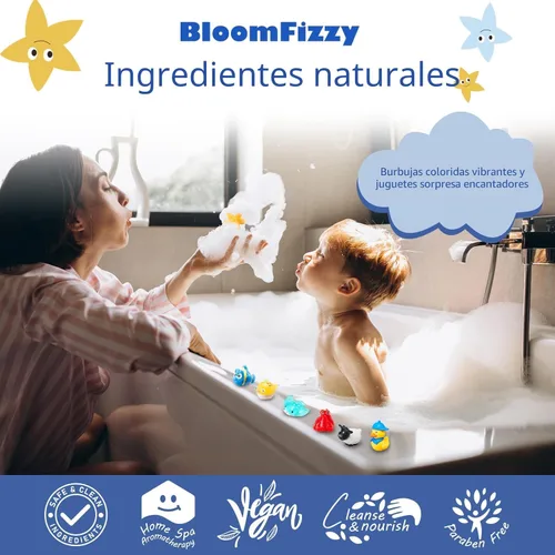 Miniatura 5 de 30 bombas de baño para niños con sorpresa en el interior, juego de regalo con 30 juguetes únicos de animales terrestres y marinos, bombas de baño