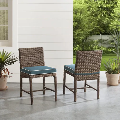 Miniatura 5 de Crosley Furniture Bradenton - Juego de 2 sillas para exteriores, sillas de mimbre para patio, terraza, patio trasero, color marrón desgastado