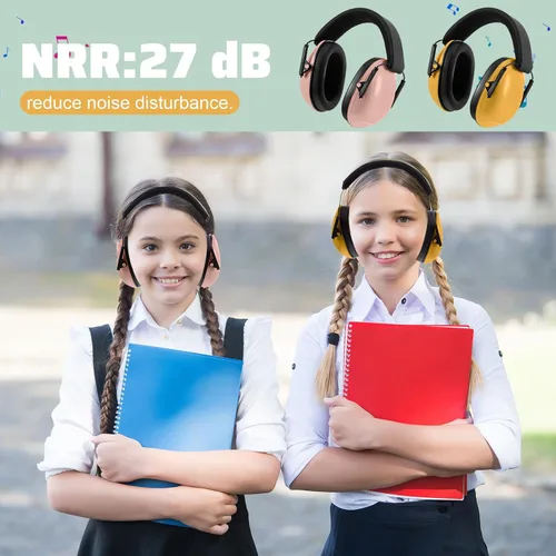 Miniatura 8 de Amylove 6 audífonos con cancelación de ruido para niños y adultos, protección auditiva de 27 dB con reducción de ruido