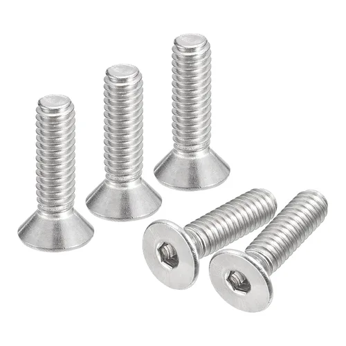 Miniatura 19 de Uxcell tornillos de cabeza avellanada plana #8-32x1-1/2, 10 unidades de tornillos de cabeza plana con rosca completa de acero inoxidable 304