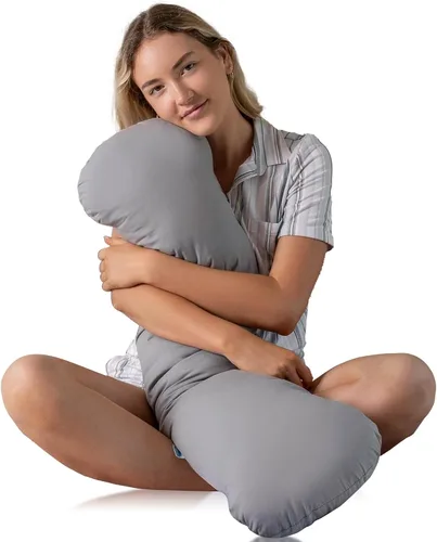 Miniatura 9 de SleepCloud Almohada corporal con peso de 6.5 libras - Almohada pesada para un sueño más profundo - Almohadas refrescantes para adultos - Almohada