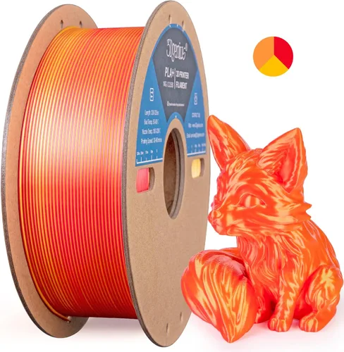 Miniatura 34 de Filamento de seda PLA para impresora 3D Filamento de seda PLA de triple color 1.75mm Filamento para impresión 3D Compatible con la mayoría de Tri