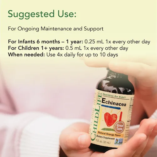 Miniatura 7 de CHILDLIFE ESSENTIALS Echinacea for Kids - Gotas de equinácea para niños, tintura de vitaminas, suplemento sin alcohol para bebés, niños pequeños